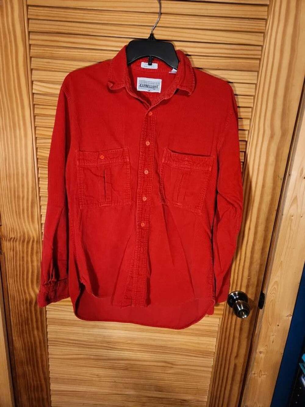 Vintage. Red Corduroy Button-Up Shirt – Expressions – Size M